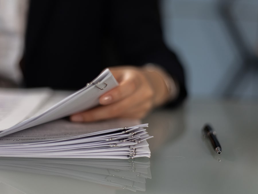 wedding paperwork