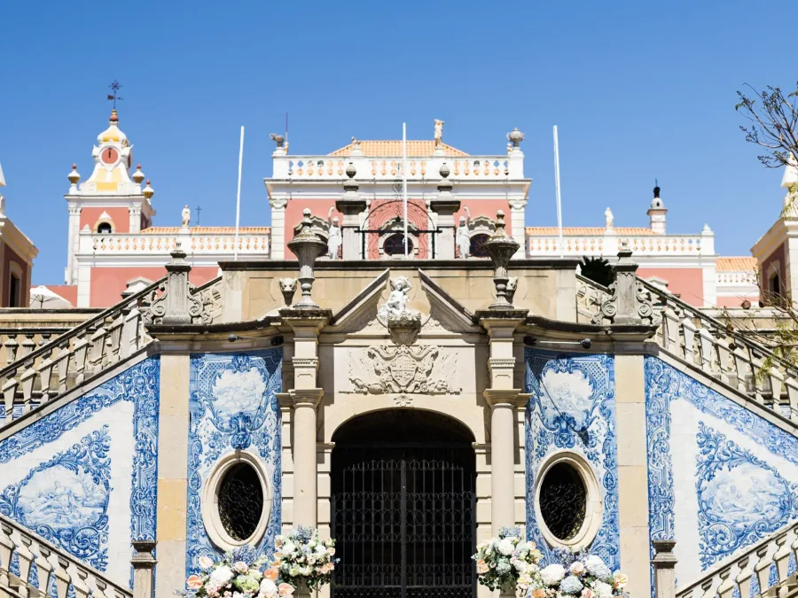 wedding ceremony at estoi palace algarve