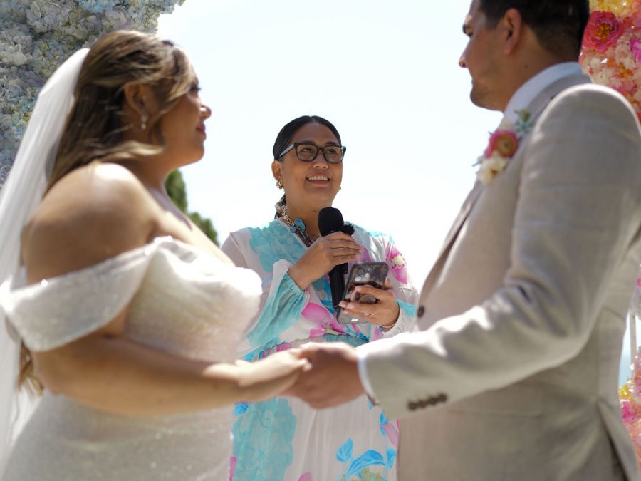 wedding ceremony at pine cliffs resort algarve