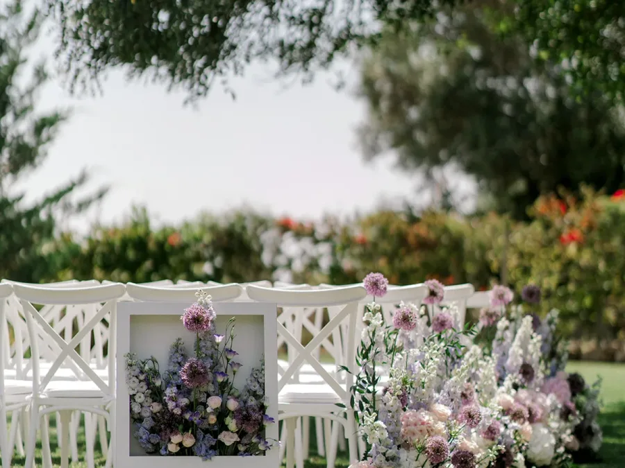 wedding ceremony decor with pastel flowers romatic timeless