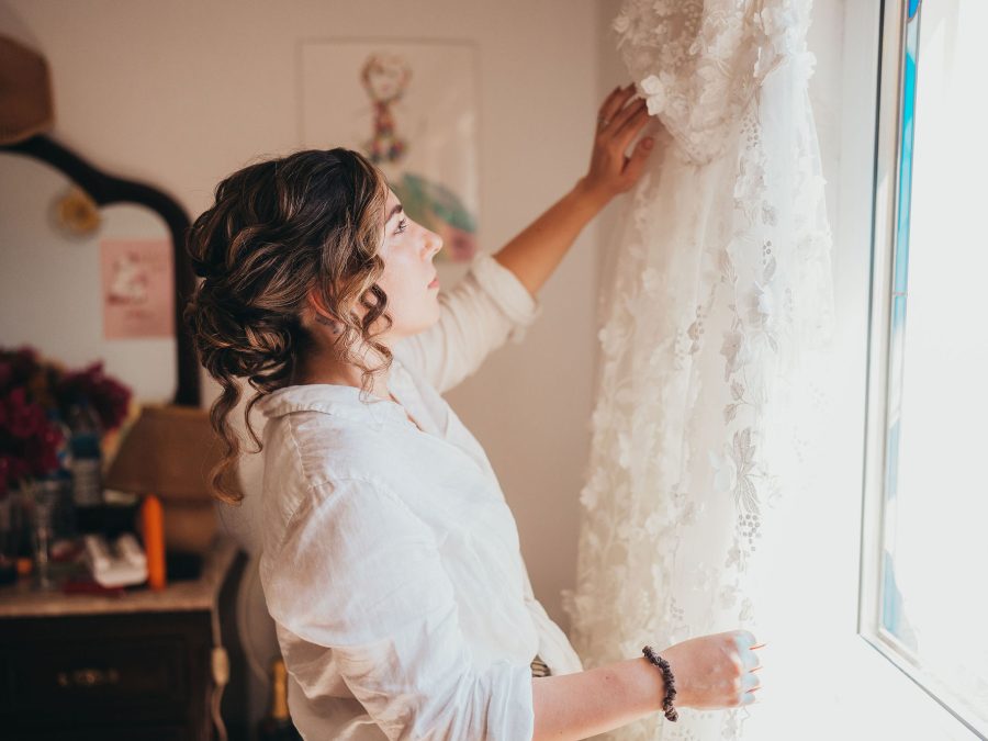 Lady of the rock wedding