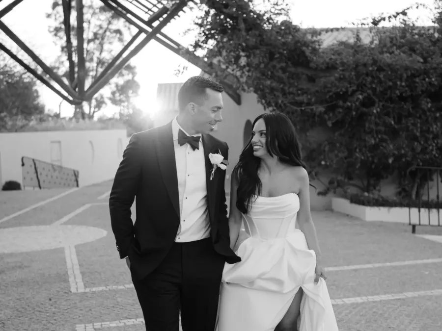 bride and groom at algarve wedding venue